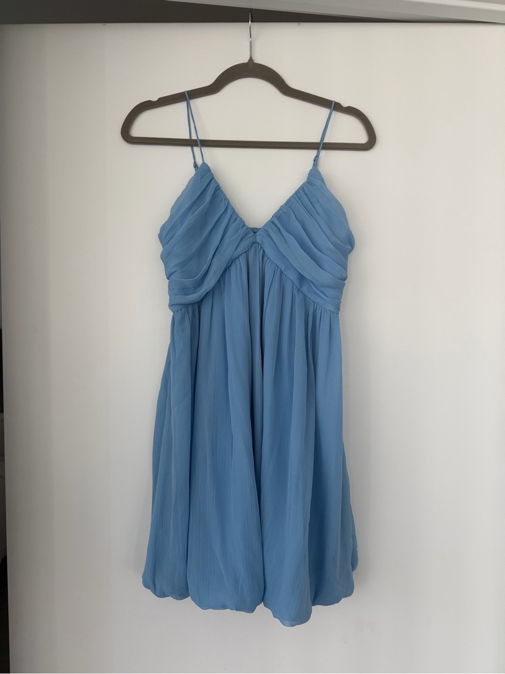 Abercrombie & Fitch Light Blue, bubble hem Mini Dress